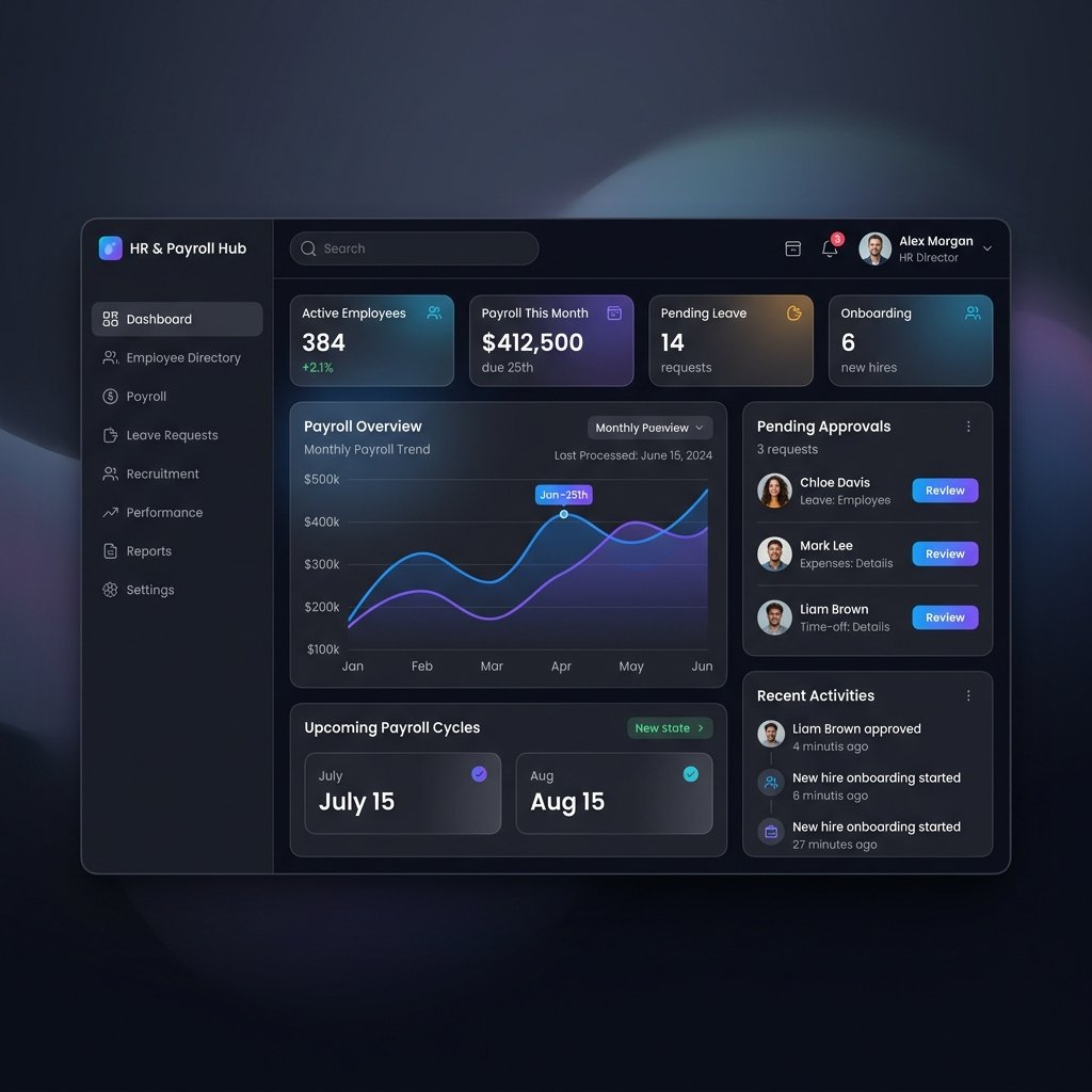 Hirevoo HRMS Dashboard